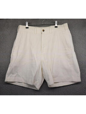 Abercrombie & Fitch Shorts Mens 31 Beige Linen Cotton Chino